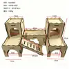 Castillo de Madera para Hámster, Casa con Forma de Ola, Escondite Resistente a Mordiscos, Villa Decorativa de Dos Pisos para Hámster