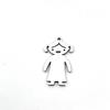 Llavero de acero inoxidable de niño niña muñeco de dibujos animados llavero DIY