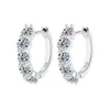 Europa e Estados Unidos transfronteiriços Brincos de diamante moissanite S925 prata de lei cor D produtos genuínos 3 quilates brincos de moissanite totalmente cravejados de diamantes de alta qualidade atacado