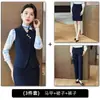 Servicio al cliente de banco OL, joyería, esteticista, recepcionista, uniforme de trabajo, traje sastre gris profesional para mujer