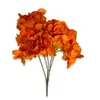 Buquê de Hortênsia Artificial com 5 Cabeças para Decoração de Casamento, Arranjo para Salão de Casamento, Buquê de Flores Artificiais de Tecido de Seda, Acessórios para Arranjo de Flores DIY, Várias Cores Disponíveis