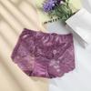 Encaje para mujer de talle medio sin costuras ultradelgado levanta glúteos talla extra gordo mm200 kg caliente hueco sexy triángulo malla