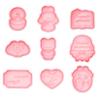 Molde para Galletas Serie de Bodas Corazón 3D Realista Dibujos Animados Molde para Galletas Marco de Fotos Novio y Novia Galleta Impresa
