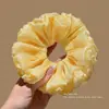 Scrunchie de Bolinhas de Alto Padrão Estilo Francês, Elástico de Renda Versátil para Mulheres, Adequado para Penteados de Coque, Acessório de Cabelo