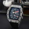 Nuevo Reloj de Barril Moda Richard Esfera Grande Reloj de Cuarzo Multifuncional Reloj para Hombre Explosiones de Tiktok