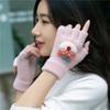 Guantes de felpa otoño e invierno medio dedo zorro hombres y mujeres cálidos gruesos bolsa fabricantes dedo expuesto terciopelo todo nailon