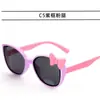 Nuevas Gafas de Sol Polarizadas de Dibujos Animados de Silicona para Niños Lindas para Bebé Niño y Niña Montura Redonda Exterior Gafas de Dibujos Animados Gafas de Sol para Fotos