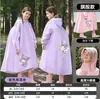 Impermeable Infantil para Niños Mayores, Adecuado para Estudiantes de Primaria y Secundaria, Extra Largo y Grueso, a Prueba de Tormentas de Cuerpo Completo con Espacio para Mochila
