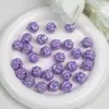Ding Yi Lua Fria Contas Coloridas Torcidas Acrílico Galvanizado Cor Sólida Contas com Furo Contas Soltas Acessórios para Pulseira DIY