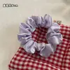 Scrunchie de cetim em tecido coreano, seda francesa, elástico simples para rabo de cavalo, faixa de cabelo elástica, alta elasticidade, acessório de cabelo de seda sintética