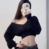 Uniforme de ropa interior sexy, tentación para estudiantes, minifalda a cuadros jk, suéter de escote bajo, traje, falda plisada, una generación de cabello