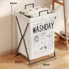 Cesto de Roupa Suja para Uso Doméstico, Cesto de Roupa Dobrável para Banheiro, Armazenamento de Roupas Noturno ao Lado da Cama no Quarto, Lixeira Mágica para Roupa Suja