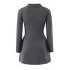 Vestido de Lapela Longo com Cintura Estilo Europeu e Americano para Mulheres Outono e Inverno Novo Gola Polo Meio Aberto Curto de Malha Base