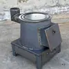 Estufa Calefactora para Invierno, Estufa de Doble Uso para Leña y Carbón, Tamaño Grande para Uso en Interiores, Placa de Acero para Calefacción del Hogar