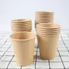 Vaso desechable de papel kraft 9 oz grueso venta al por mayor color natural color primario 250 ml vaso de papel para el hogar negocio vaso de papel