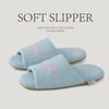 Fábrica de Zapatos Qidan Pantuflas de Lino para Cuatro Estaciones para Mujer Interior Hogar Suela Suave Silenciosas Antideslizantes Transpirables Pantuflas de Piso para Pareja para Mujer