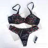 Estilo Europeo y Americano Retro Chica Picante Bloque de Color Estampado de Leopardo Delgado Push-up Sexy Sujetador de Tiro Bajo Bragas Juego de Dos Piezas