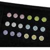 Clavo para oreja Millennium Rose Cut de 8 mm y 5 A con circonita multicolor, clavo pesado para oreja, clavo para oreja de 6 mm con rosa