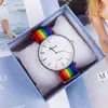 2022 nuevo reloj de correa de arcoíris para hombre y mujer comercio exterior transfronterizo microcomercio relojes de atracción relojes relojes mujer