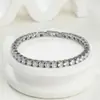 Pulsera de Tenis de Acero de Titanio Incrustada con Circonita de 2.5-5 mm Pulsera de Tenis Acero Inoxidable 316 Joyería Transfronteriza Gama Alta