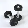 Venta al por mayor de fábrica Mancuernas Redondas Recubiertas de Goma para Hombres Fitness Mancuernas Fijas Mancuernas de Hierro Fundido Sólido Equipo de Fitness
