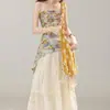 Top de tubo de doble capa, top de tubo floral irregular con fruncido en la cintura para mujer, blusa estampada de verano