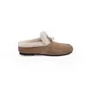 Zapatos mullidos de tacón oculto de 4 cm estilo mismo que Uva Mamá para mujer, otoño e invierno, hebilla de bloqueo cálida, con felpa, mocasines Birkenstock, pantuflas a medias