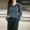 Cardigan de Tricô de Lã com Manga Longa Moda Preguiçosa Estilo Coreano Feminino Outono Inverno Novo Casual Versátil Emagrecedor Casaco Suéter