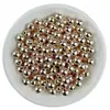 Cuentas Redondas de Plástico ABS de 4 mm a 10 mm Chapado Eléctrico Cuentas Redondas Espaciadas Sueltas Accesorios para Joyería DIY