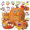 Adesivo Decorativo de Abóbora de Halloween, Adesivo de Rosto de Abóbora, Adesivo de Presente de Festa de Halloween para Crianças Pequenas