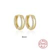 Brincos clássicos de prata esterlina S925 com diamantes de fileira dupla, brincos brincos brincos europeus e americanos de venda quente, brincos elegantes INS