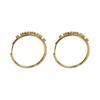 D hogar Europa y Estados Unidos retro simple moda aretes chapado en cobre oro de 18 quilates incrustado circonita arete de círculo grande joyería al por mayor