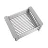 Cesta de drenaje retráctil de acero inoxidable, estante de almacenamiento multifuncional para cuencos de frutas y verduras de cocina, estante de almacenamiento para fregadero, estante para cuencos, venta al por mayor