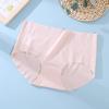 Ropa Interior de Seda de Hielo para Mujer Talla Grande 3D Melocotón Trasero Sin Costuras para Niñas Entrepierna de Algodón Puro Cintura Media Secado Rápido Calzones Transpirables y de Secado Rápido