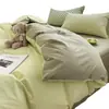 [Nanjiren] Conjunto de quatro peças de capa de edredom Four Seasons Dormitório estudantil Cama Conjunto de três peças Capa de edredom de algodão lavável com água pura Roupa de cama
