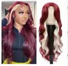 Peluca de Fibra Sintética Teñida en Degradado de Cabeza Completa con Encaje Cabello Largo y Rizado para Mujeres Europeas y Americanas Exportación del Fabricante Amazon