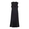 Elegante vestido largo con un elegante cuello 64 moda forma de corazón ZR estilo europeo y americano 42585 comercio exterior ropa de mujer sin mangas 2026 transfronterizo
