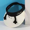 Sombrero estilo Chanel para niños, bonito sombrero de verano para niñas, con protector solar, sombrero de sombrilla con parte superior vacía, sombrero de sol de dibujos animados para bebés.