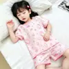 Pijama Infantil Primavera y Otoño Manga Corta Algodón Nube Estilo Princesa Niñas 2026 Nuevo Verano Lindo Conjunto de Ropa para el Hogar
