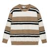 Suéter de Punto Rayado Estilo Holgazán para Chica Sexy Otoño e Invierno 2024 Nueva Moda Suelto Jersey Top de Punto Ins