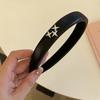 Faixa de Cabeça Prata Personalizada de Nicho em Couro com Strass para Mulheres Nova Topo Craniano Lavar o Rosto Faixa de Cabeça