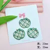 Cuadros Impresos a Color Botones de Manzana de Cuatro Ojos Accesorios Acrílicos para Bricolaje Funda para Teléfono Móvil Hebilla de Zapato Parche de Flor para Zapato