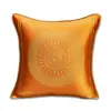 Almohadas Personalizadas Amazon Transfronterizas Cojines para Sofá Bordado Imitación Seda Lujo Ligero Hotel Mesita de Noche Lumbar