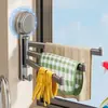 Estante para Trapos de Cocina con Ventosa, Estante Giratorio de Múltiples Barras para Esquina de Fregadero con Drenaje, Estante de Almacenamiento, Toallero de Pared