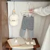 Conjunto de Ropa de Perro Estilo Coreano para Bebés Niños y Niñas Primavera y Otoño, Conjunto de Dos Piezas con Sudadera con Capucha Rayada y Pantalones Casuales Moda Infantil
