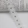 Nuevo en stock centípedo de remaches blanco y negro encaje disco de metal adorno de cinta accesorios de tapeta Hanfu diy al por mayor