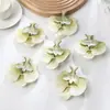 Cabeça de Flor de Orquídea Borboleta de Filme Simulada 9cm, Acessórios de Flores Simuladas, Presilha de Cabelo, Acessórios para Vestido de Noiva Feitos à Mão DIY