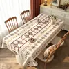 Toalha de Mesa de Luxo Leve de Alta Qualidade Impermeável e à Prova de Óleo Estilo Retro Americano Dopamina Tapete para Mesa de Jantar Estilo Ins Toalha de Mesa para Mesa de Centro