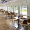 Estilo Log Refeição Simples Tema Restaurante Mesa e Cadeira Combinação Celebridade da Internet Café Chá com Leite Sobremesa Loja de Bolos Cadeira de Jantar de Lazer Comercial