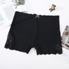 Sexy Renda-Trimmed Seda Gelo Cor Sólida Liso Boxer Shorts Sem Costura Stretch Tamanho Grande Calças de Segurança Anti-reflexo Feminino